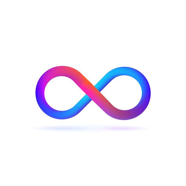 istock Isolated symbol of infinity on white background Infinite abstract icon with shadow 1125873399
