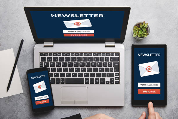 istock Subscribe newsletter concept on laptop, tablet and smartphone screen 1125874550