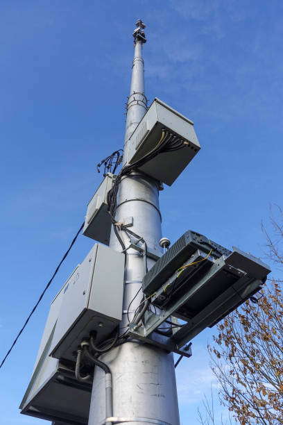 istock Mobile communications antenna tower against the blue sky 1125876718