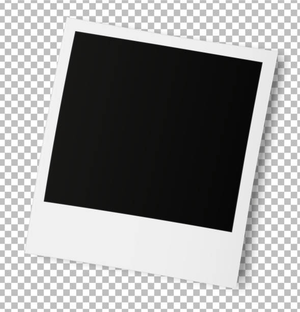Old photo frame isolated. Old photo frame isolated on transparent background. Vector illustration. photograph template stock illustrations