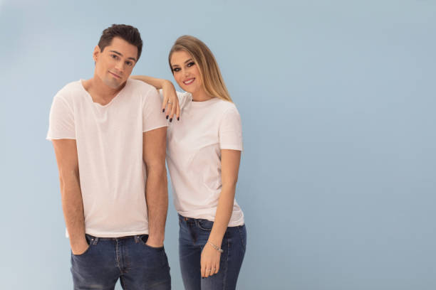 istock Beautiful young couple posing. 1125888814