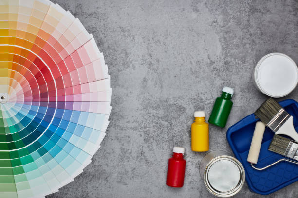 istock Colour swatches, painting accessories 1125889065