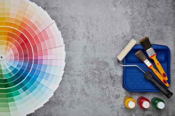 istock Colour swatches, painting accessories 1125889117