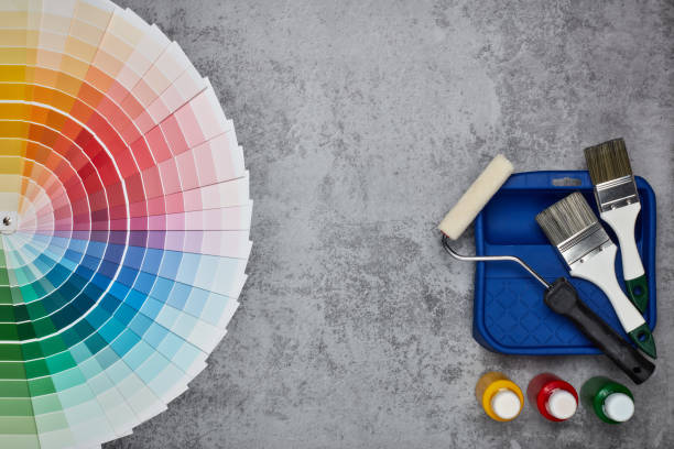 istock Colour swatches, painting accessories 1125889147