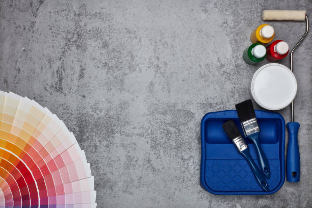 istock Colour swatches, painting accessories 1125889179