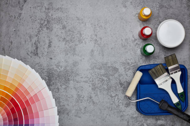 istock Colour swatches, painting accessories 1125889196