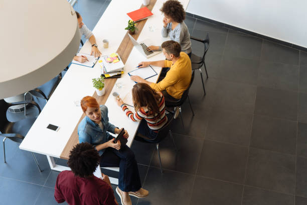 istock Group of business people at work 1125889419