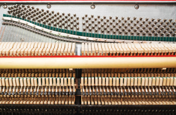 istock Close-up view of hammers and strings inside the piano. 1125896831