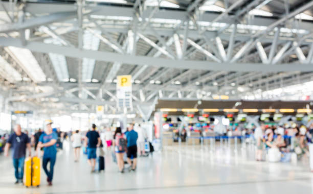 istock Abstract blur and defocused airport terminal interior for background 1125902864