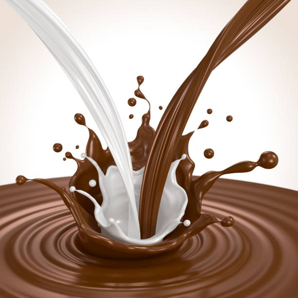 istock Splash of chocolate with milk and pouring. 1125904779