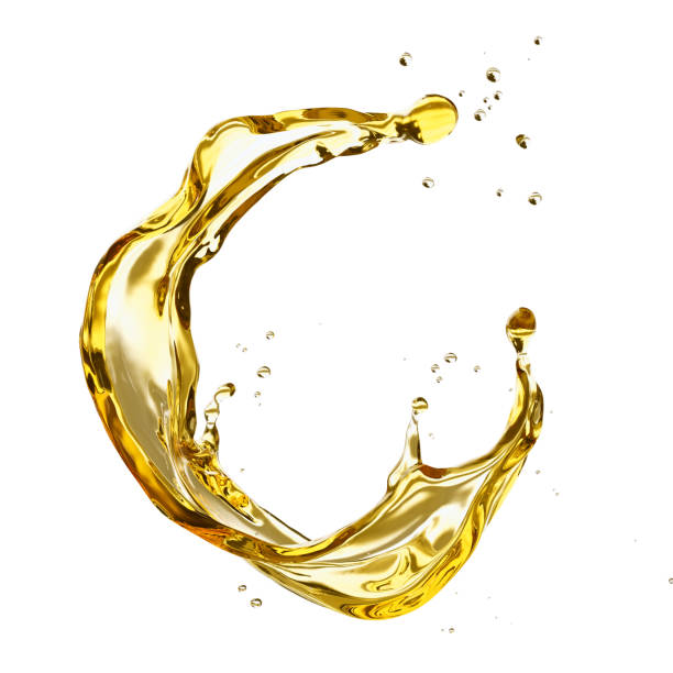 istock Olive or engine oil splash, cosmetic serum liquid isolated on white background. 1125904829