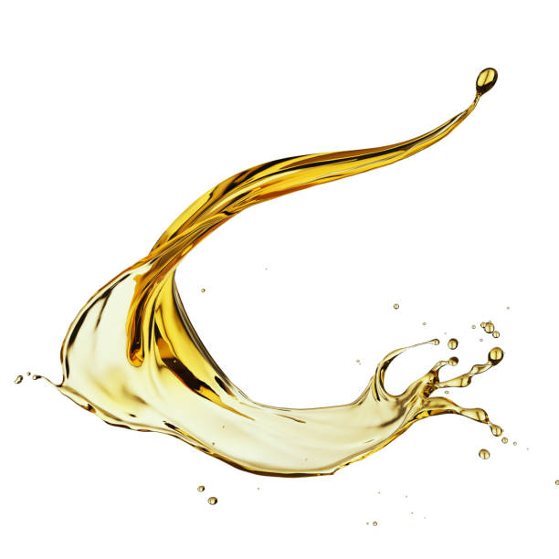 istock Olive or engine oil splash, cosmetic serum liquid isolated on white background. 1125904852