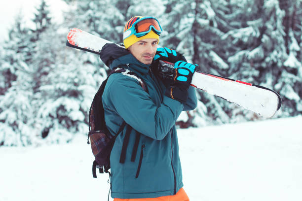 istock Man skier enjoying winter in mountains 1125906291