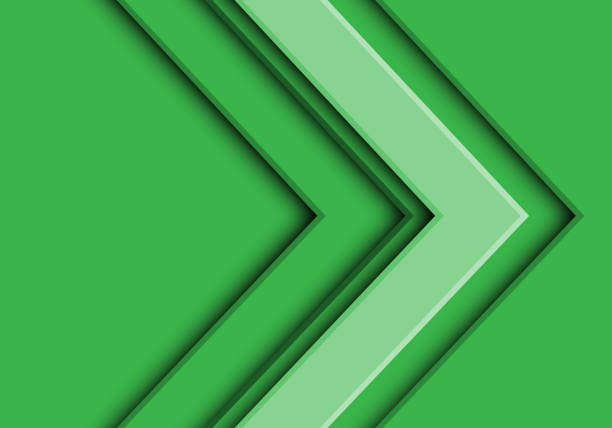 istock Abstract green tone arrow direction design modern futuristic background vector illustration. 1125907124