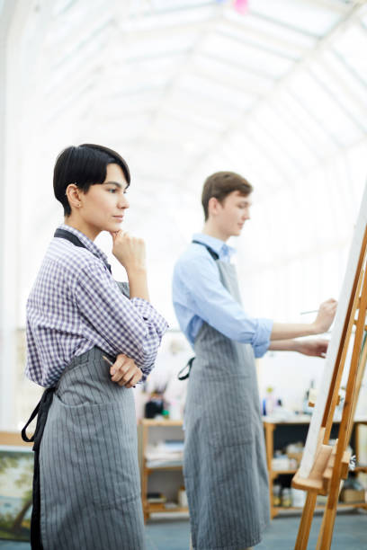 istock Pensive Female Artist in Studio 1125914596