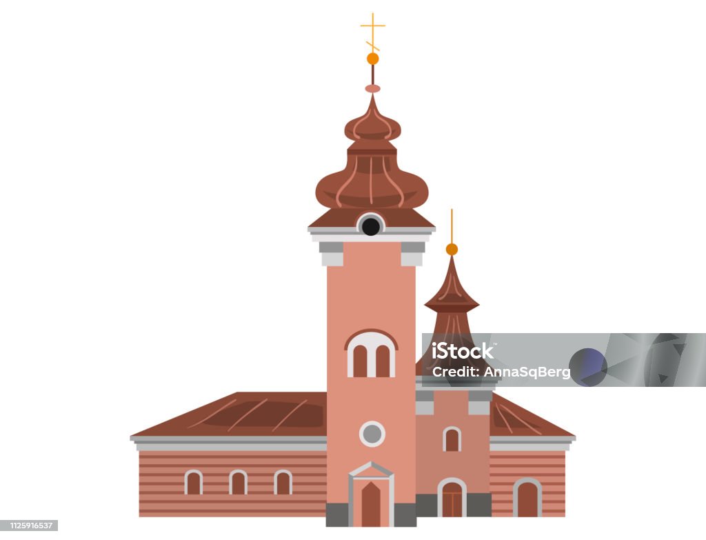 Ilustración de Dibujos Animados De Iglesia De La Denominación Católica  Decorada Con Cruz y más Vectores Libres de Derechos de Arquitectura - iStock