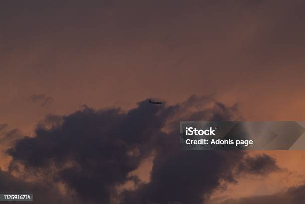 Auburn Nights Sky Captain Stock Photo - Download Image Now - Airplane, Atmosphere, Atmospheric Mood