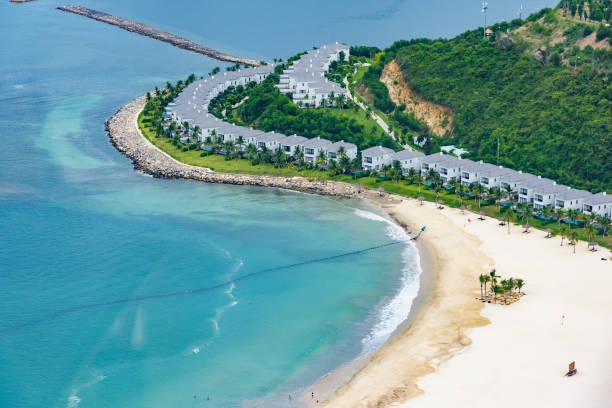 istock bungalow resort in a row on the beach 1125922727