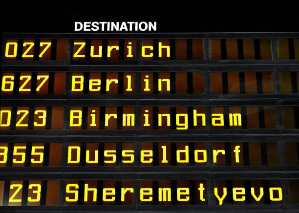 wyloty z lotniska na pokładzie z miejscami zurych, berlin, birmingham, düsseldorf i moskwa scheremetjevo - sheremetyevo zdjęcia i obrazy z banku zdjęć