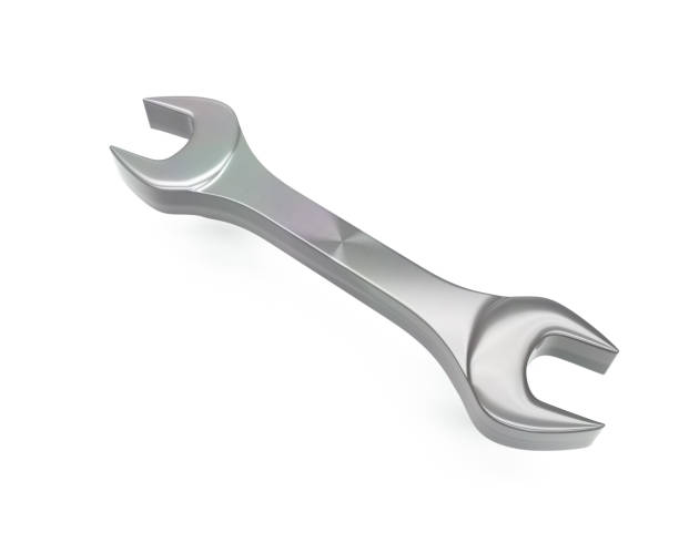 istock 3d brushed metal monkey wrench icon 1125931797