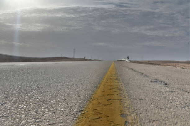 istock Desert road looking from the ground, HDR 1125935519