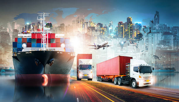 istock Global business logistics import export background and container cargo freight ship transport concept 1125935859