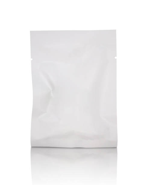 istock Blank white foil bag packaging isolated on white background with clipping path 1125939514