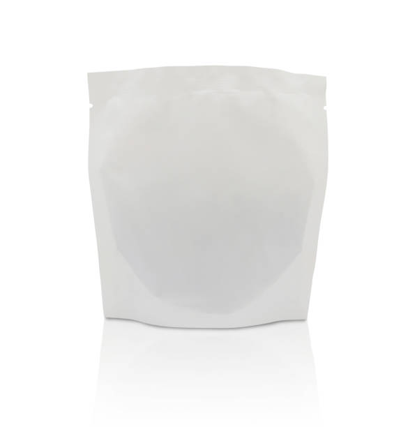 istock Blank white foil bag packaging isolated on white background with clipping path 1125939515