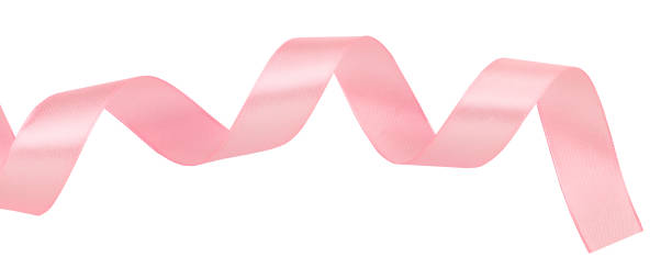 istock Mix Pink ribbon on a white background 1125941182
