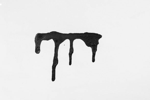 istock Abstract black ink splash on white background. Grunge textured for abstract stock template. 1125943586