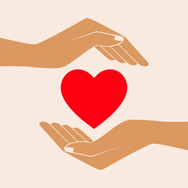 illustrations, cliparts, dessins animés et icônes de mains donnant symbole de l’amour. - assistance human hand giving a helping hand