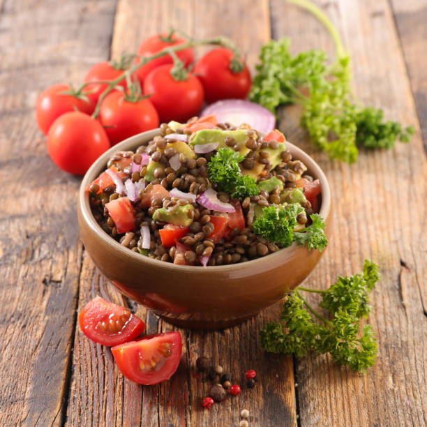 istock lentil salad and herbs 1125950103