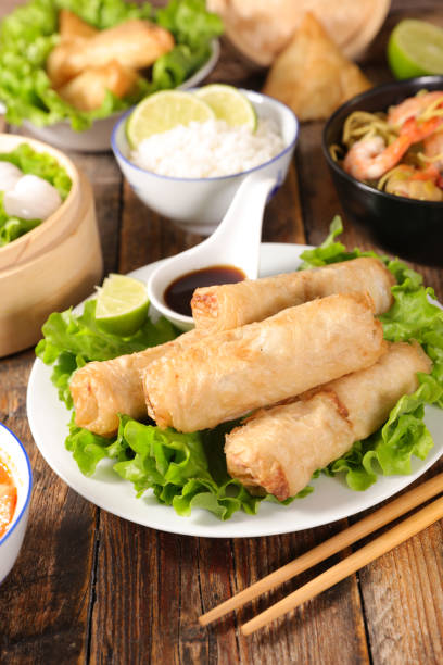 istock spring roll, soy sauce and asian cuisine 1125950313