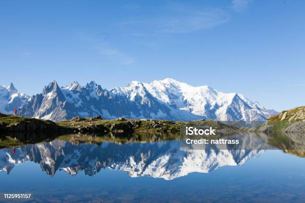 Mountain Running In Nature Stock Photo - Download Image Now - Mont Blanc, European Alps, Mountain