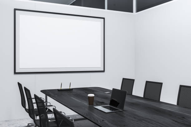 istock White meeting room corner, poster 1125951358
