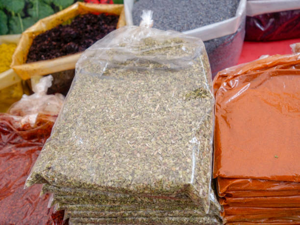 istock red pepper powder in bag-Organic Dry Mint Spice 1125951411