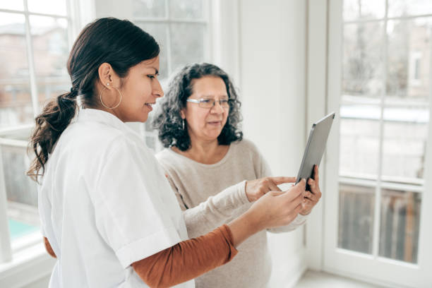 istock Caregiver and senior women 1125955796