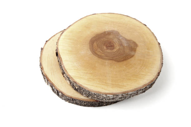istock Serving wood trays isolated on white background. 1125961456
