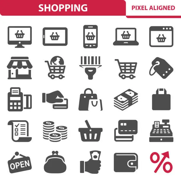 Vector illustration of Shopping Icons