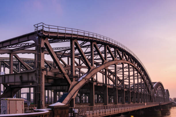 istock A metal bridge over the Elbe suset 1125966235