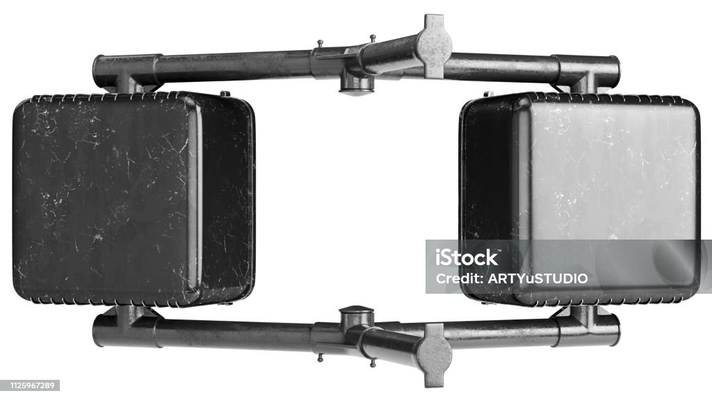 Back View Front Light Traffic Sign Light Black Back View Stock Photo - Download Image Now ...