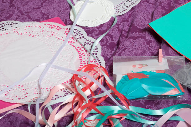 istock Making greeting cards from paper, cardboard and tape. 1125968823