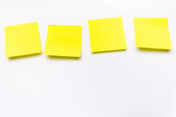 istock Blank yellow paper stickers 1125971815