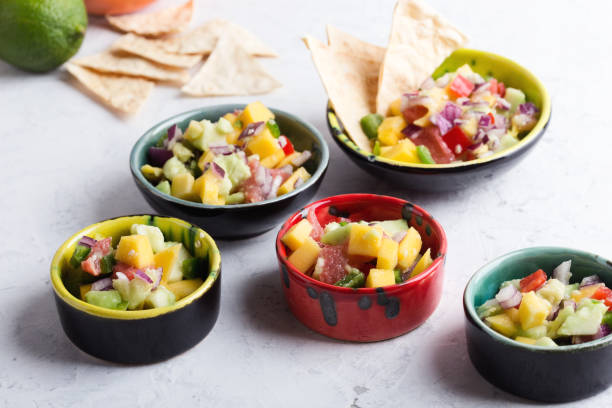 istock Mango avocado salsa with grapefruit and hot chili pepper 1125972172