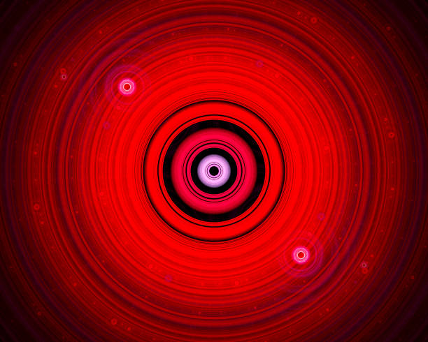 istock Red high resolution textured fractal background that reminds of a lens. 1125974167