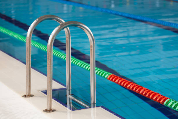 istock Detail from swimming pool with swim lanes 1125977876
