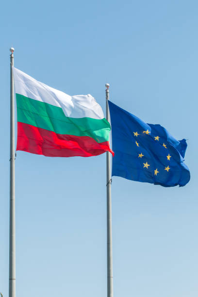 istock European Union and Bulgaria flags 1125978096