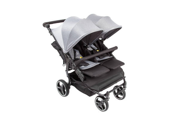 istock baby carriage, stroller for twins isolated on white background 1125978769