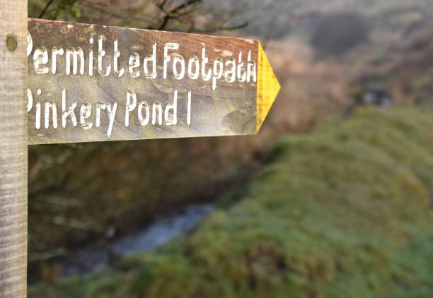 istock Permitted footpath sign on Exmoor National Park 1125978986