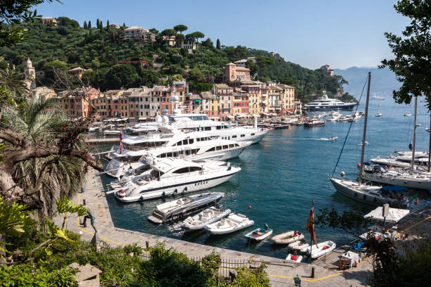 istock Luxury boats in Portofino (Italy) 1125979112